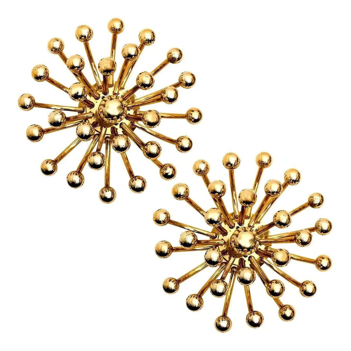 Pistillino Brass Wall Sconce – Modern Gold Orb Lighting Fixture