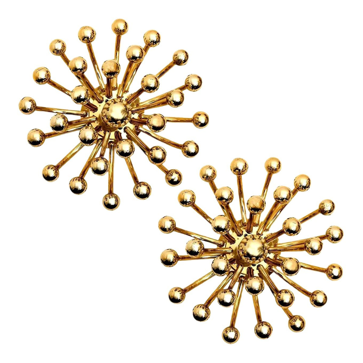 Pistillino Brass Wall Sconce – Modern Gold Orb Lighting Fixture