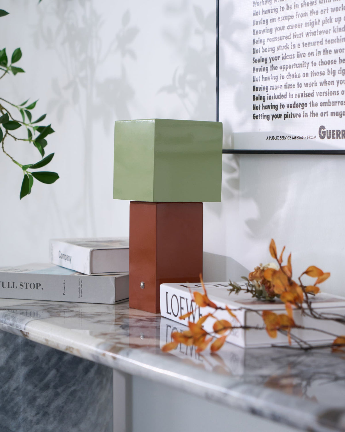 Cubic Accent Portable Table Lamp – Modern Minimalist Rechargeable LED Light
