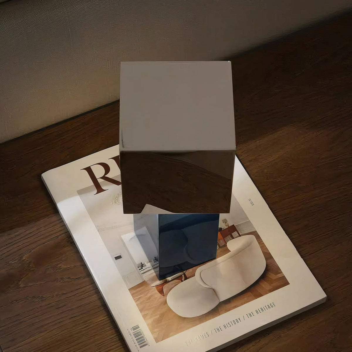 Cubic Accent Portable Table Lamp – Modern Minimalist Rechargeable LED Light