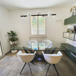 Planeta Linear Pendant Light in Brass and Glass for Kitchen Island and Dining Room
