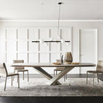 Planeta Linear Pendant Light in Brass and Glass for Kitchen Island and Dining Room