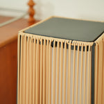 Plastic Rattaplastic Rattan Outdoor Post Light With Solar Panel
