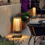 Plastic Rattaplastic Rattan Outdoor Post Light With Solar Panel