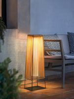 Plastic Rattaplastic Rattan Outdoor Post Light With Solar Panel
