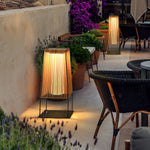 Plastic Rattaplastic Rattan Outdoor Post Light With Solar Panel