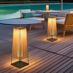 Plastic Rattaplastic Rattan Outdoor Post Light With Solar Panel