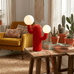 Playline Cactus Sculptural Table Lamp with Frosted Glass Globes