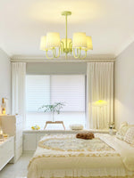 pleated-fabric-matcha-chandelier