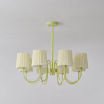 pleated-fabric-matcha-chandelier