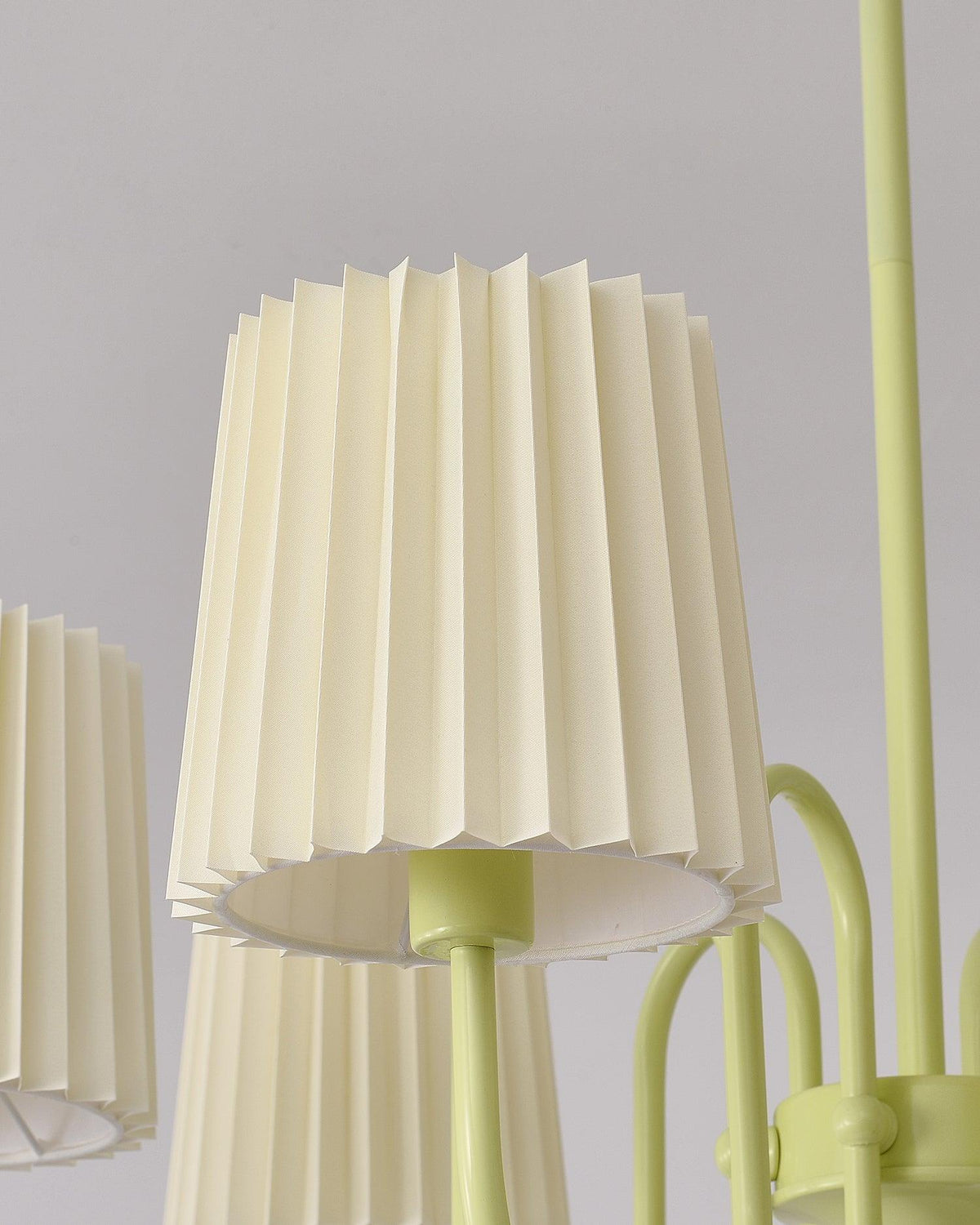 pleated-fabric-matcha-chandelier