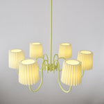 pleated-fabric-matcha-chandelier