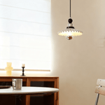 Pleated Petal Pendant Light – Modern Ceramic Hanging Lamp for Dining and Bedroom