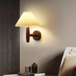 Pleated Wood Wall Light