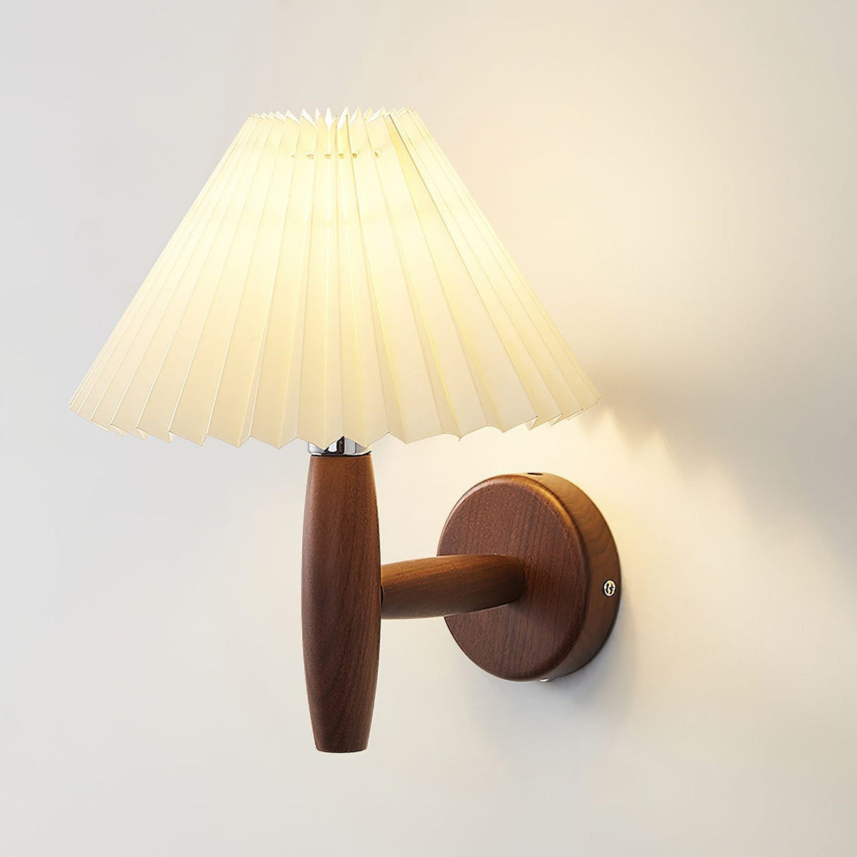 Pleated Wood Wall Light