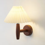 Pleated Wood Wall Light