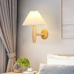 Pleated Wood Wall Light