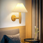 Pleated Wood Wall Light