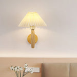 Pleated Wood Wall Light
