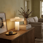 Plinth Natural Alabaster Table Lamp – Sculptural Ambient Lighting