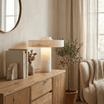 Plinth Natural Alabaster Table Lamp – Sculptural Ambient Lighting