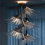 Plumage Ascent Crystal Chandelier for Modern Interiors