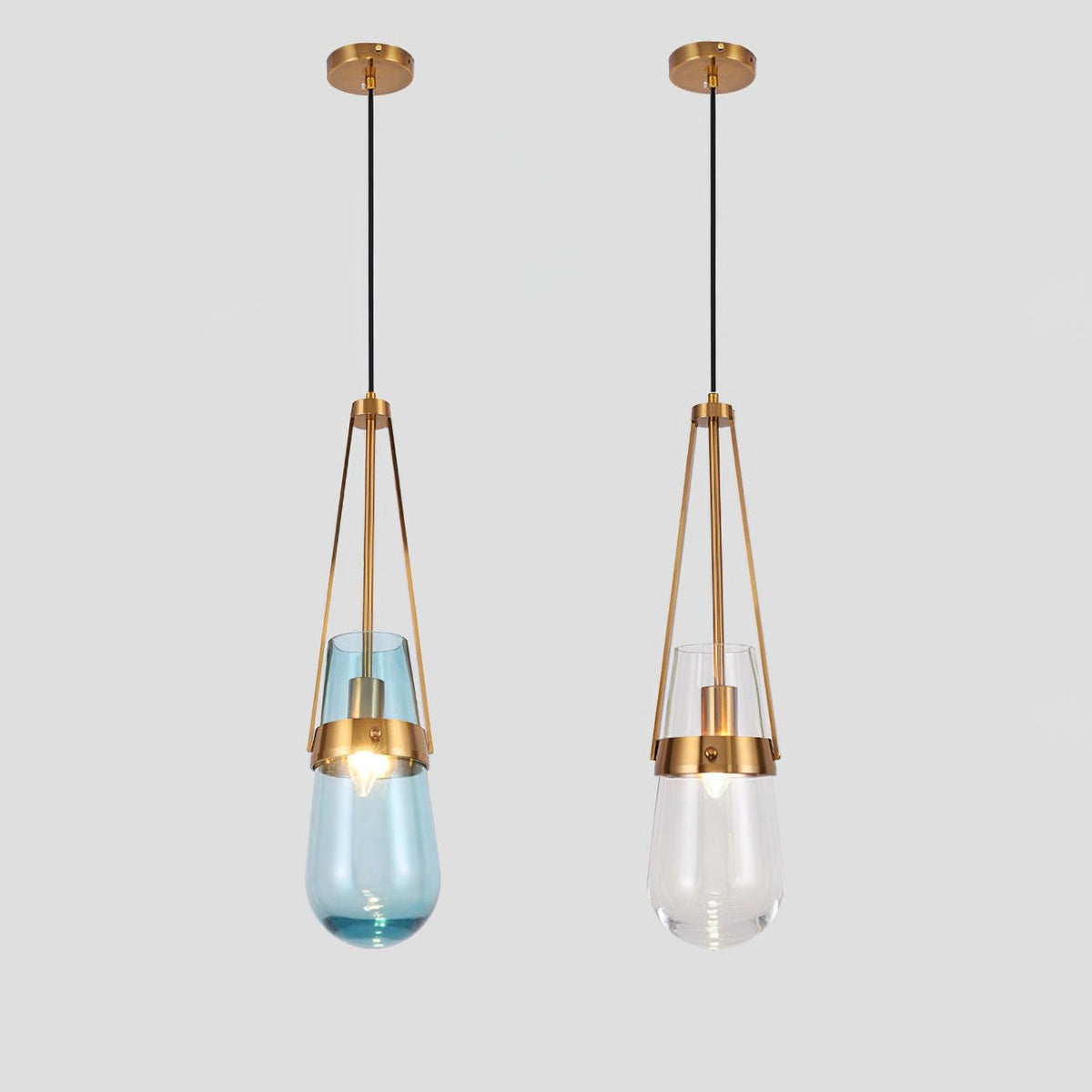 Poble Glass Pendant Light – Modern Designer Ceiling Lamp for Living Spaces