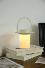 Pod Portable Alabaster Table Lamp with Rechargeable LED