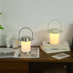 Pod Portable Alabaster Table Lamp with Rechargeable LED