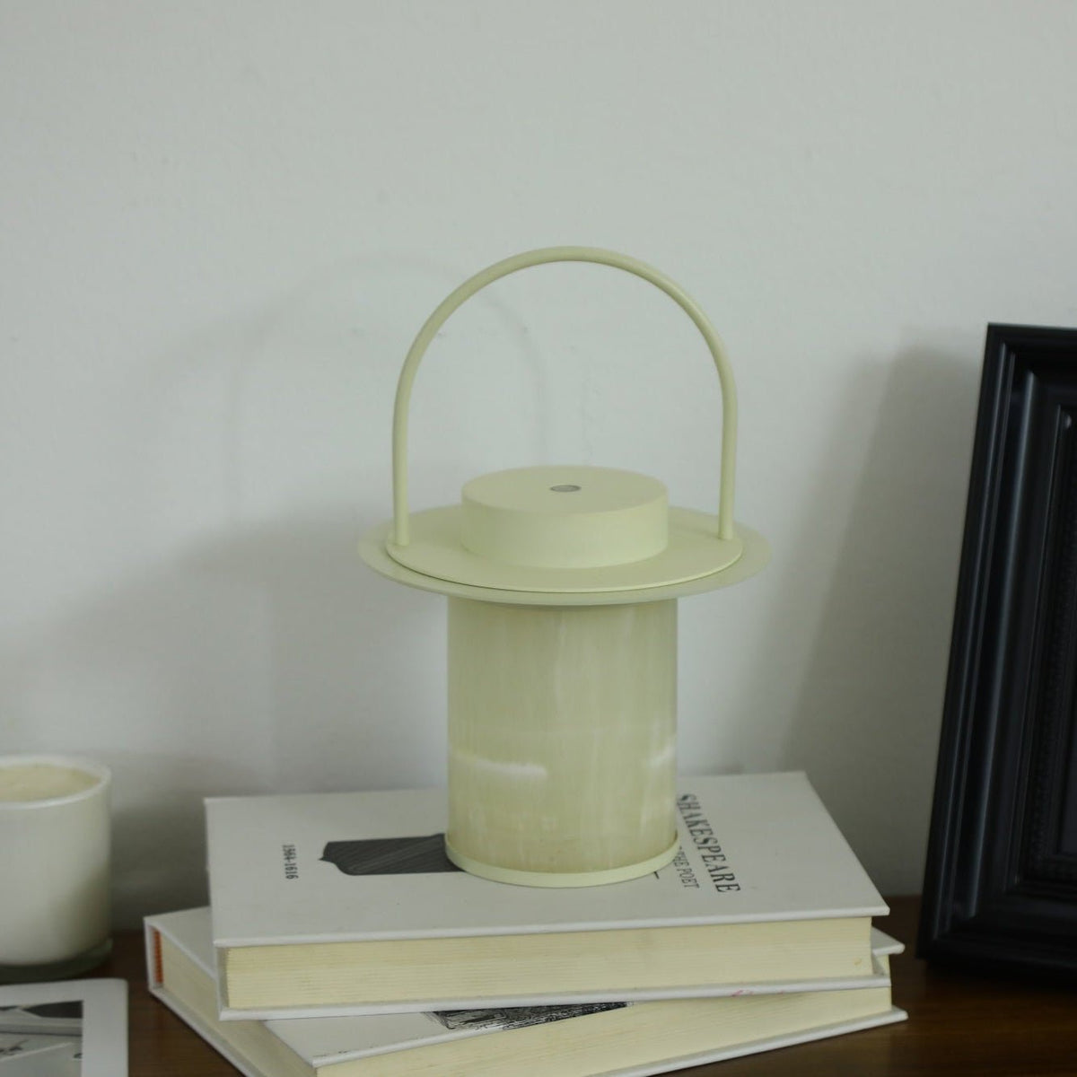 Pod Portable Alabaster Table Lamp with Rechargeable LED