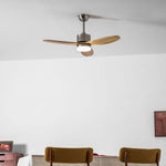 Polaris Ceiling Fan with Dimmable LED Light, 52" Wooden Blades