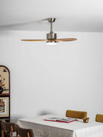 Polaris Ceiling Fan with Dimmable LED Light, 52" Wooden Blades