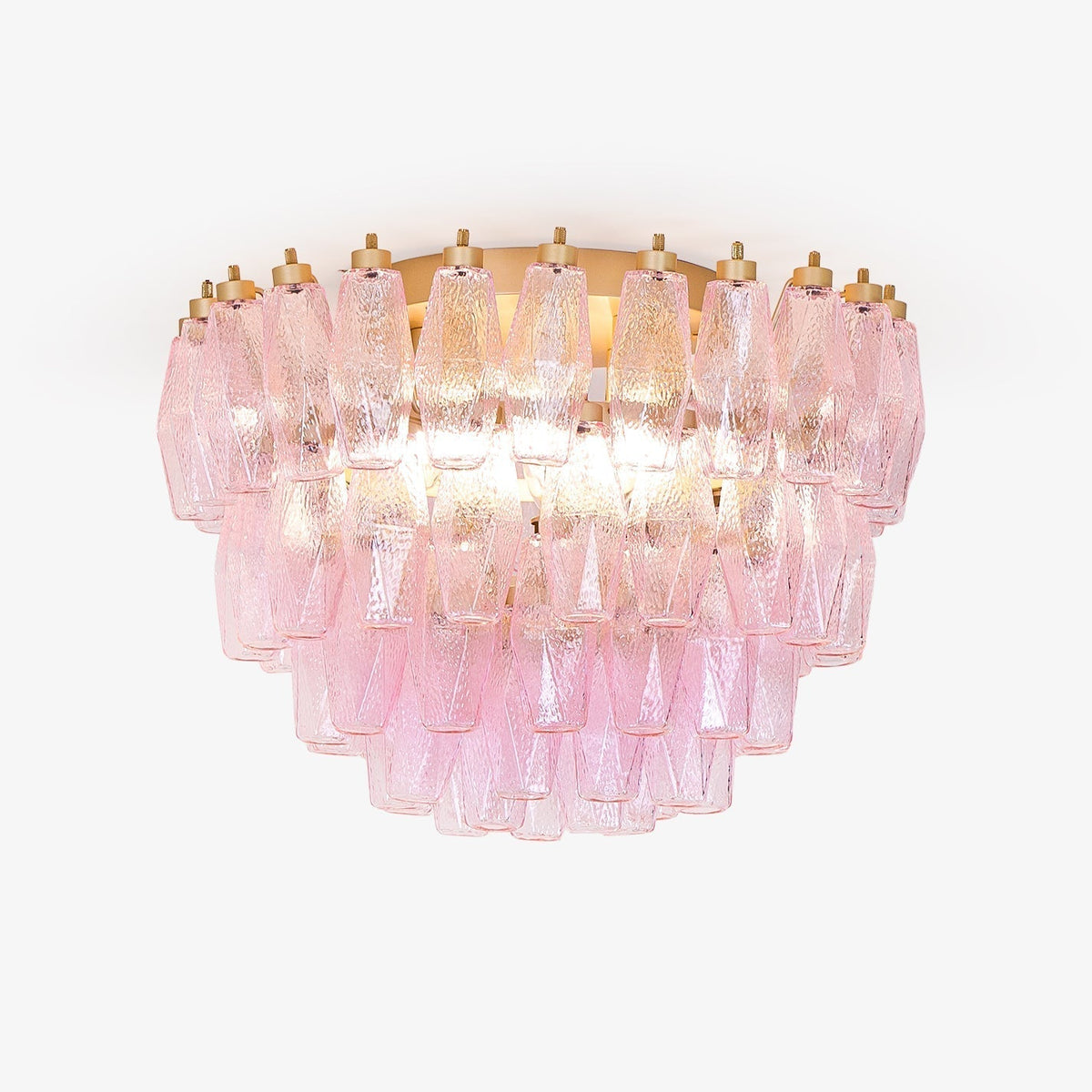 Poliedri Pink Ceiling Light