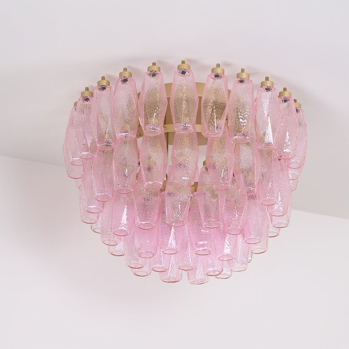 Poliedri Pink Ceiling Light