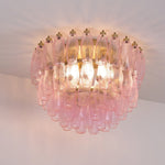 Poliedri Pink Ceiling Light