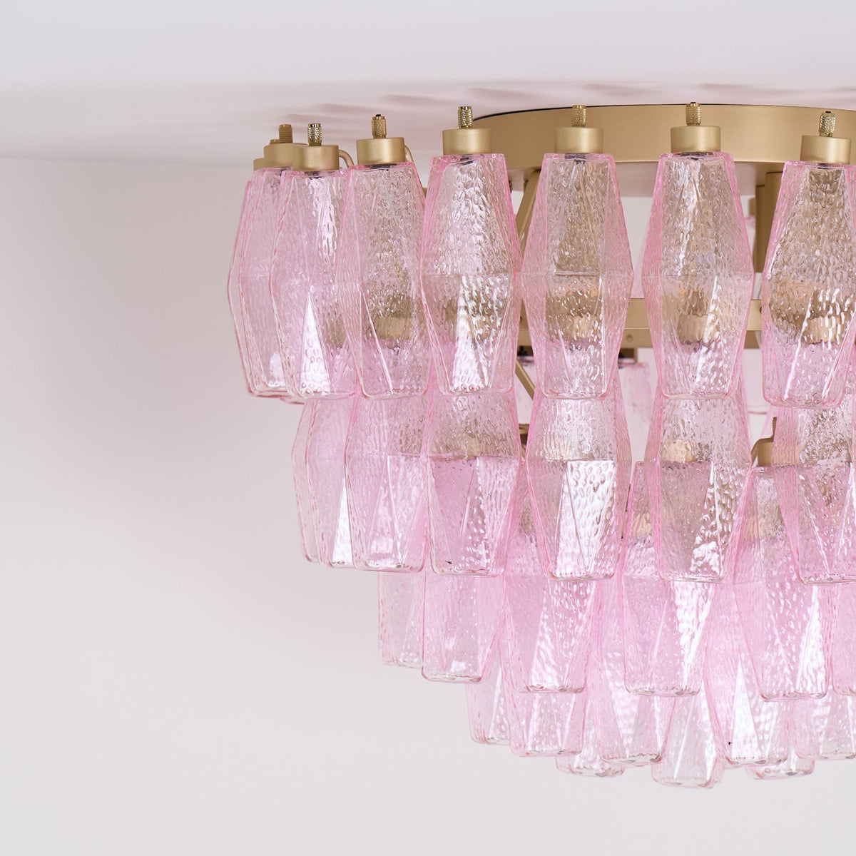 Poliedri Pink Ceiling Light
