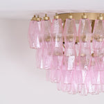 Poliedri Pink Ceiling Light