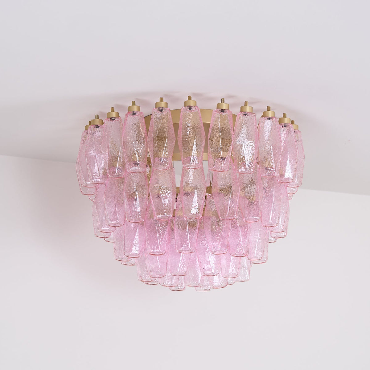 Poliedri Pink Ceiling Light