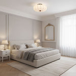 Pompeluna Silk Flush Mount Ceiling Light – Modern Minimalist LED Fixture