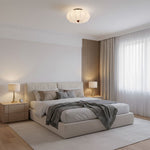 Pompeluna Silk Flush Mount Ceiling Light – Modern Minimalist LED Fixture