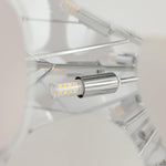 Poppy Glass Globe Chandelier – Modern Chrome & Clear Glass Pendant Light