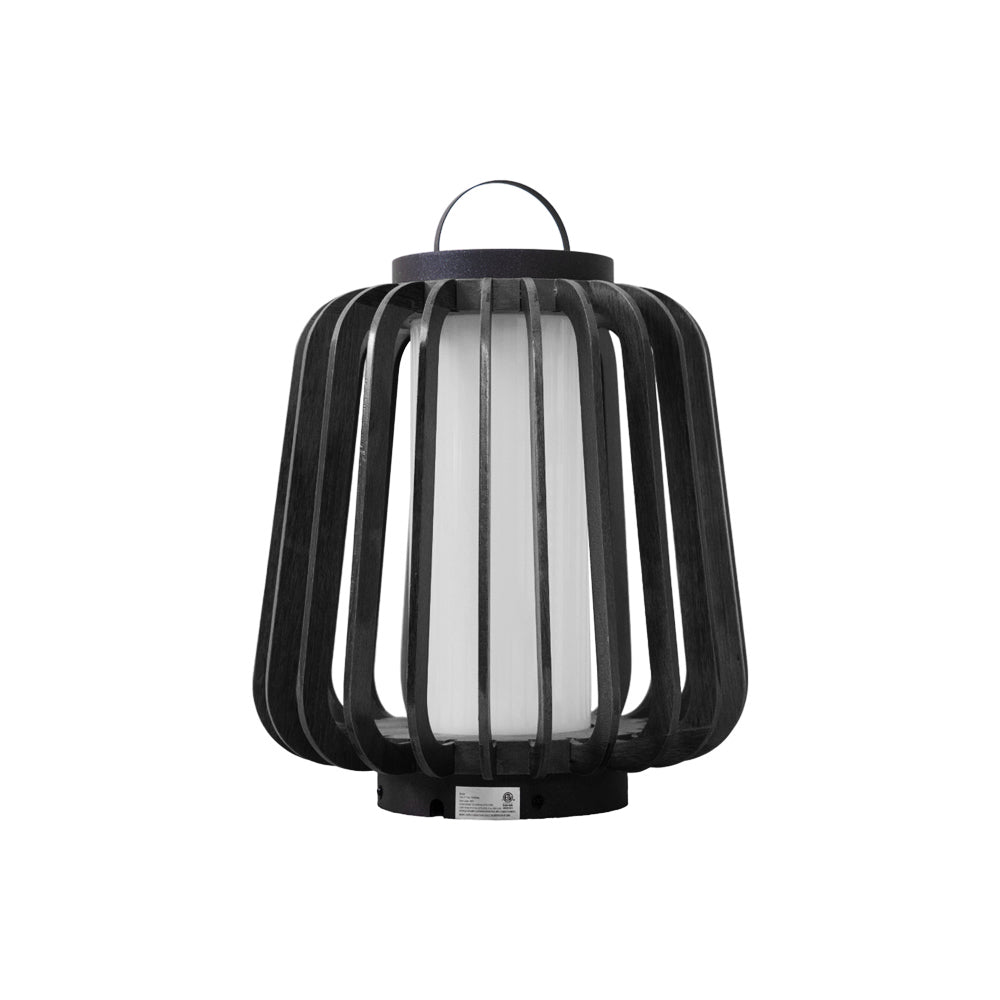 Vakker Portable LED Lantern in Teak and Metal for Outdoor Living