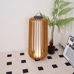 Vakker Portable LED Lantern in Teak and Metal for Outdoor Living