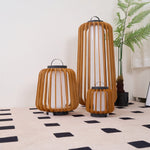 Vakker Portable LED Lantern in Teak and Metal for Outdoor Living
