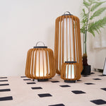 Vakker Portable LED Lantern in Teak and Metal for Outdoor Living