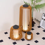 Vakker Portable LED Lantern in Teak and Metal for Outdoor Living