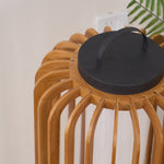 Vakker Portable LED Lantern in Teak and Metal for Outdoor Living