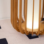 Vakker Portable LED Lantern in Teak and Metal for Outdoor Living
