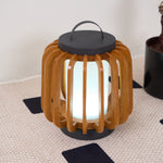 Vakker Portable LED Lantern in Teak and Metal for Outdoor Living