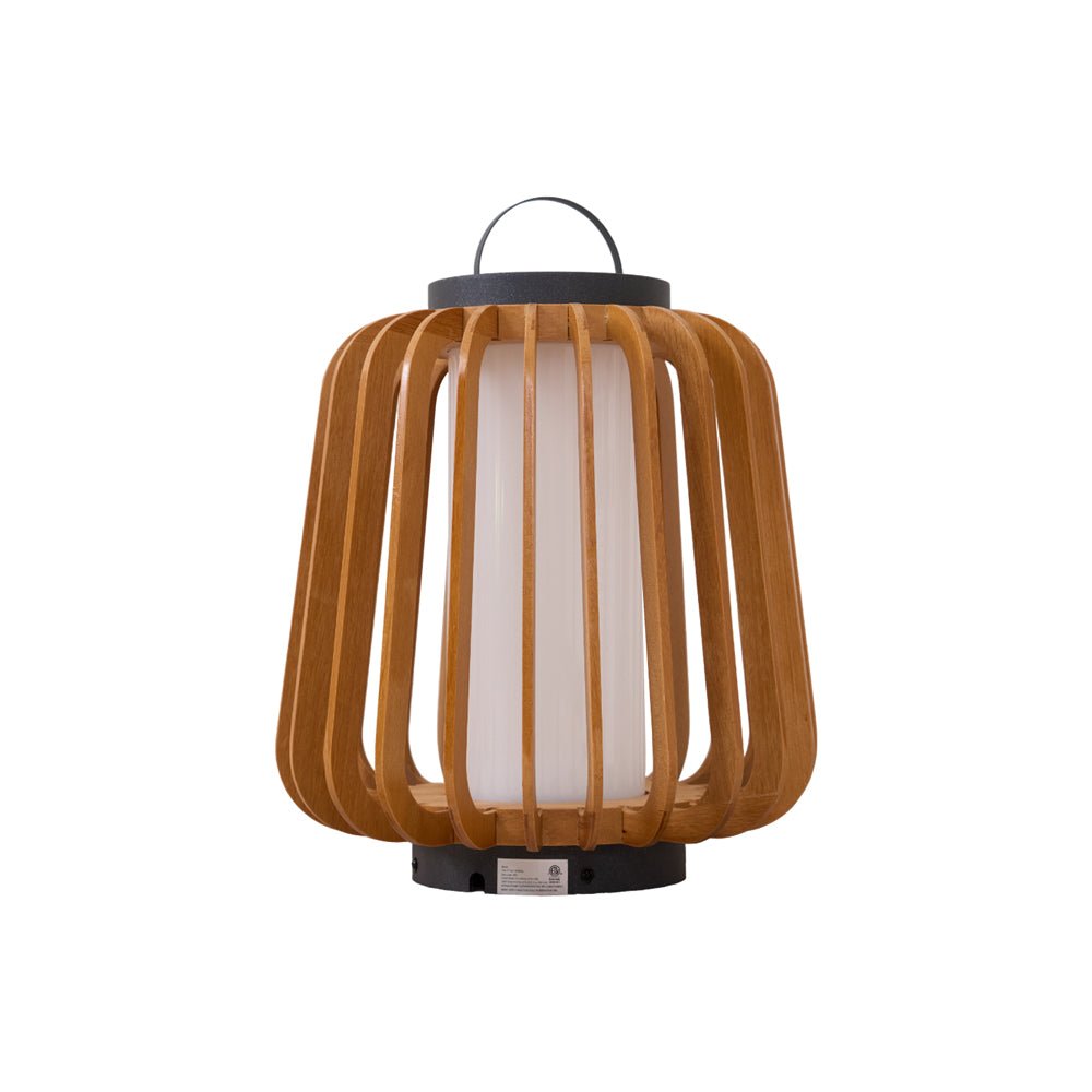 Vakker Portable LED Lantern in Teak and Metal for Outdoor Living